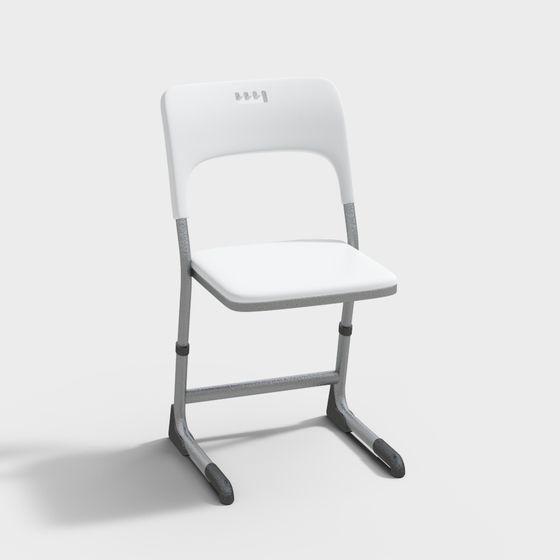 Minimalist School Chair 3D Model for Interiors