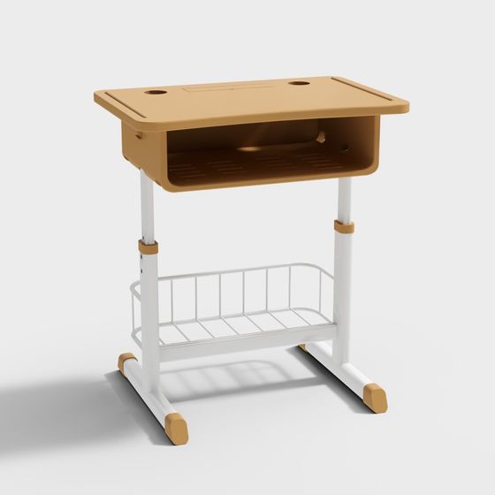 Stylish School Desk 3D model for Modern Interiors