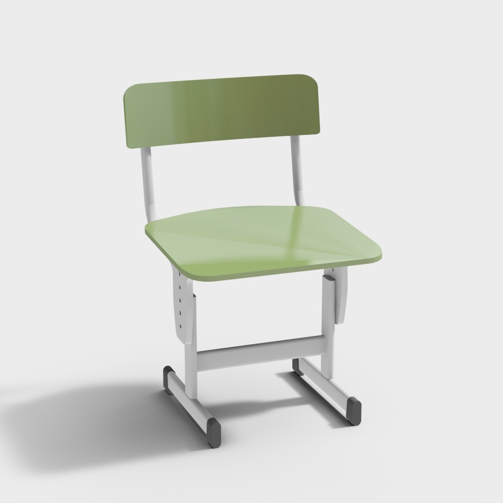 Stylish Minimalist School Chair 3D model