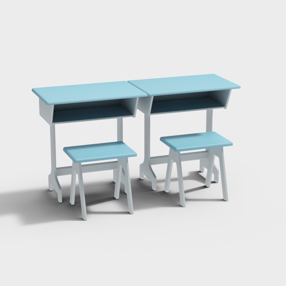 Modern blue table and chairs