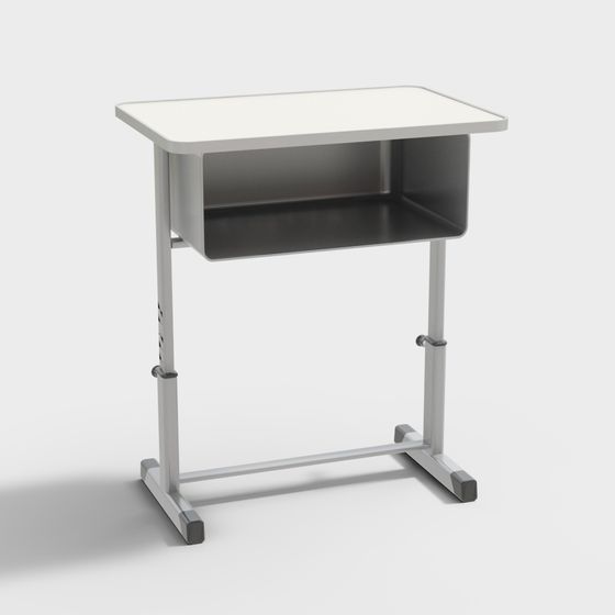 Modern Low-Polygon School Desk 3D model