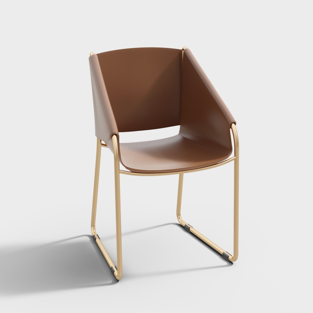 Modern outdoor yellow leisure chair