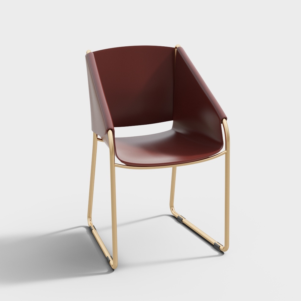 Chaise de loisirs rouge moderne pour l'extérieur