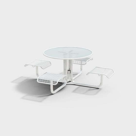 Elegant Outdoor Dining Set 3D model