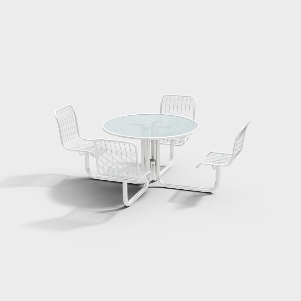 Modern outdoor high table and chairs