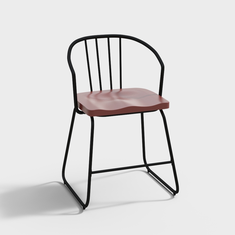 Chaise en fer de loisirs moderne pour extérieur