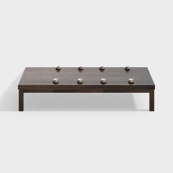 Elegant Wooden Coffee Table 3D model