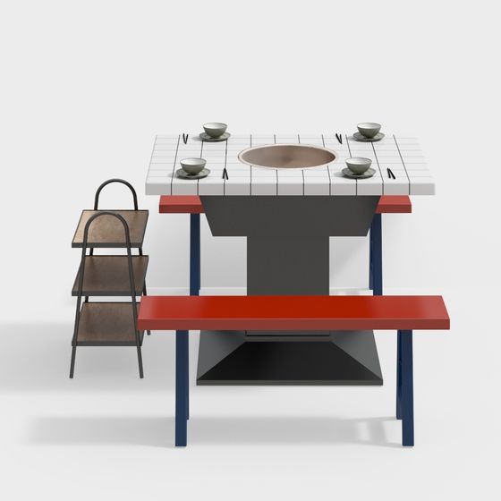 City Chess Table 3D model