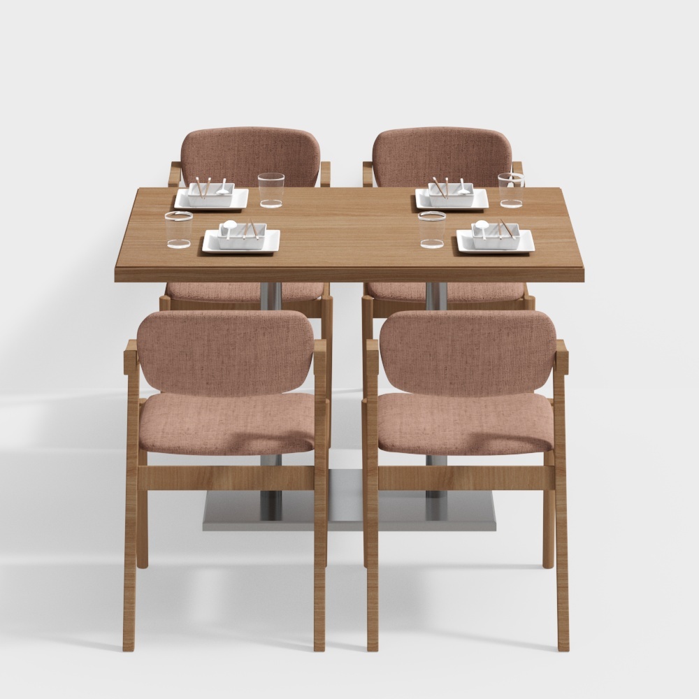 Modern dining room dining table and chairs