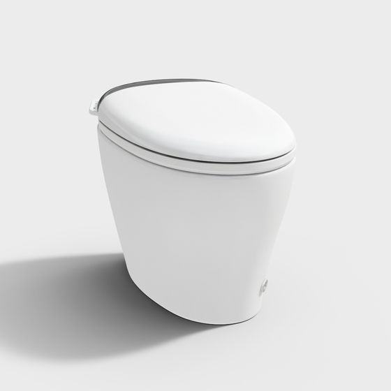 Elegant Smart Toilet 3D model for Modern Spaces