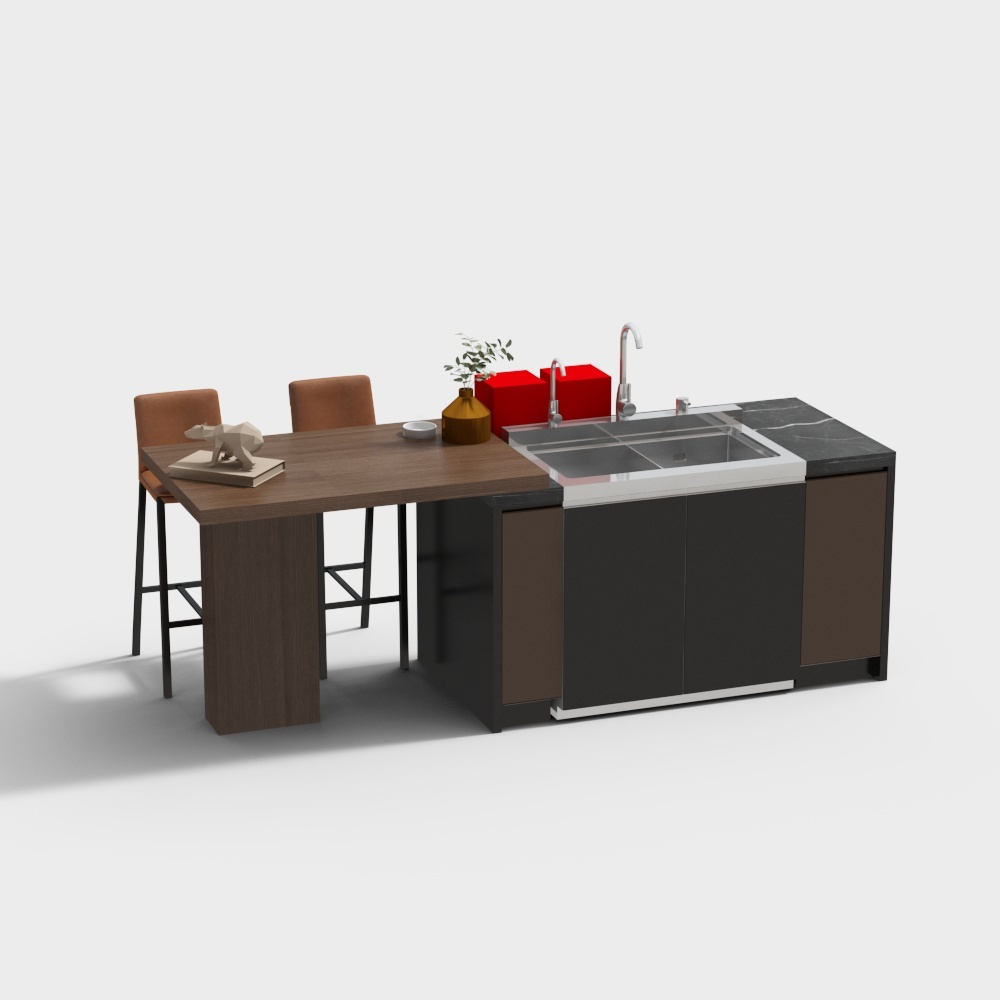 6 Selected Kitchen Scene Island 2500mm