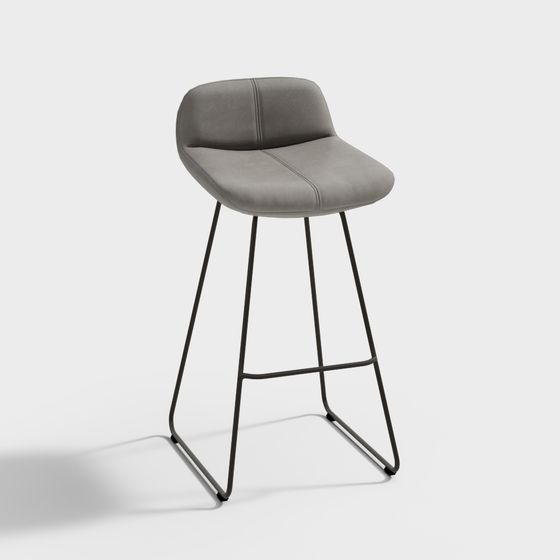 Contemporary Bar Stool 3D model for Urban Spaces