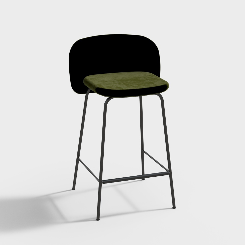 Chaises de bar vertes modernes