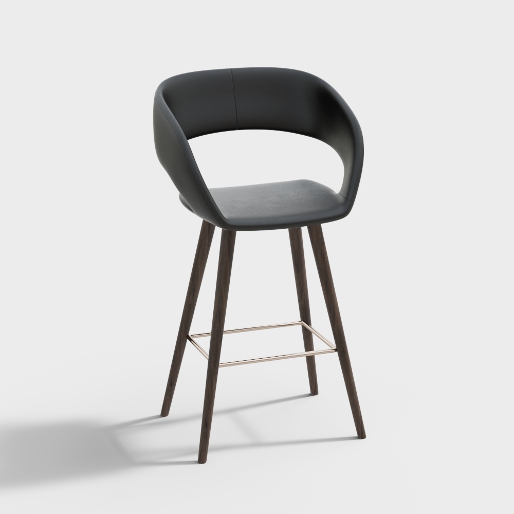 モダンな黒いバーチェア