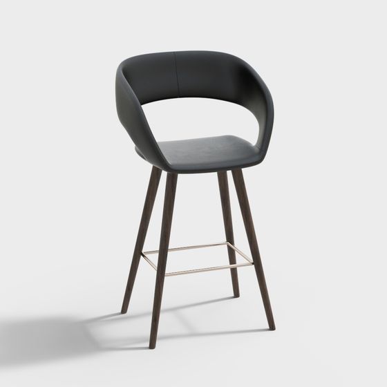 モダンな黒いバーチェア