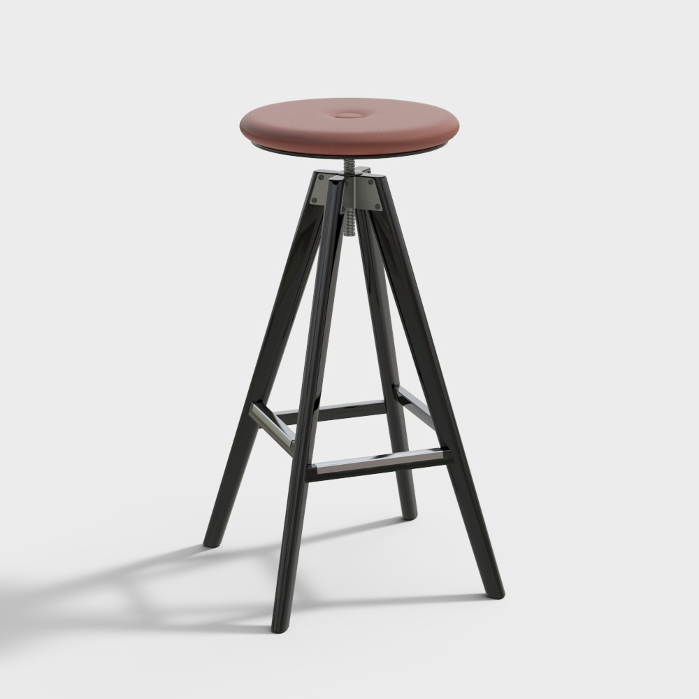 Nordic high round bar stool