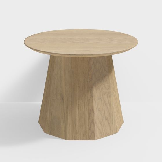 Wooden Round Table 3D model for Modern Aesthetics