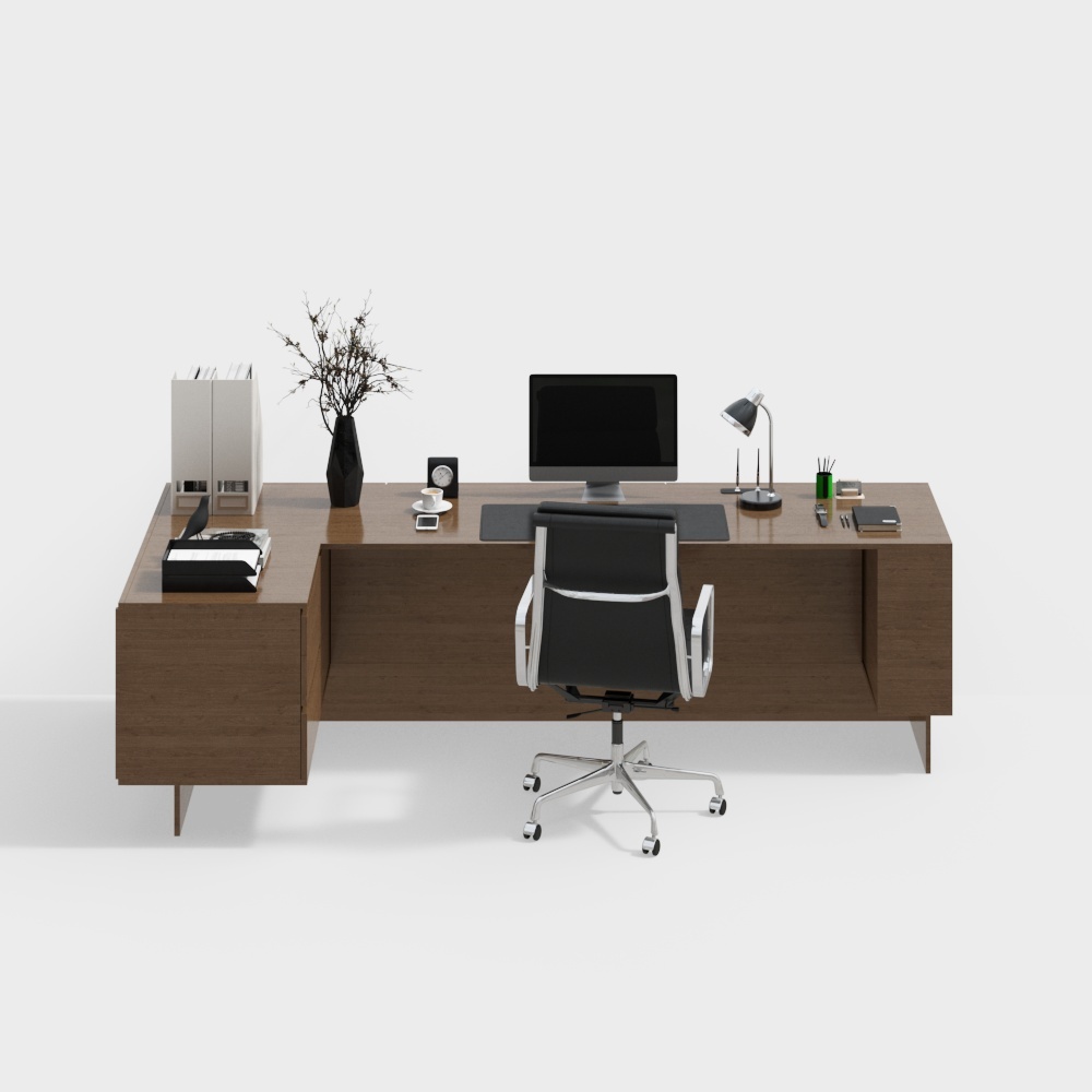Bureau et chaise de bureau moderne