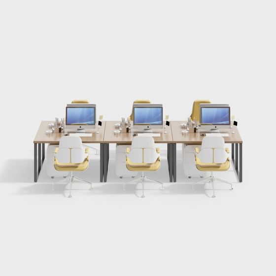 Modern Conference Table and Chair 3D Model