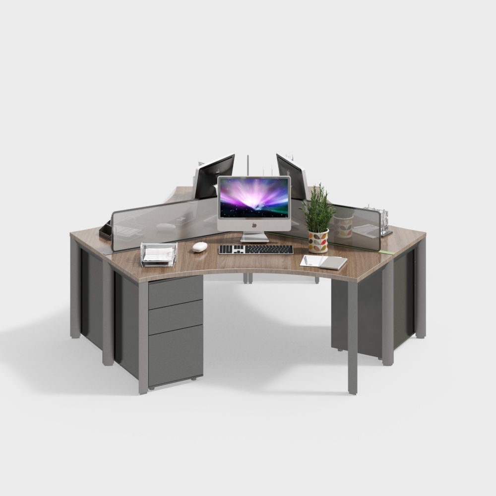 Desks and chairs in modern office areas