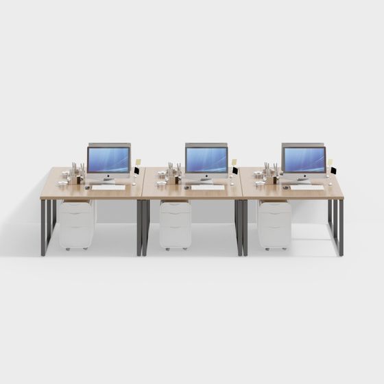 Stylish Office Desk 3D model for Modern Workspaces