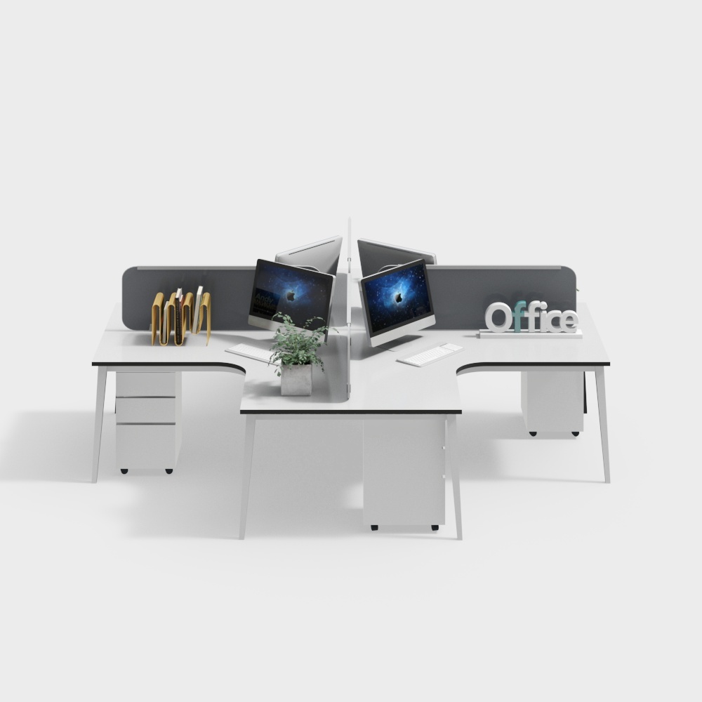 Desks and chairs in modern office areas