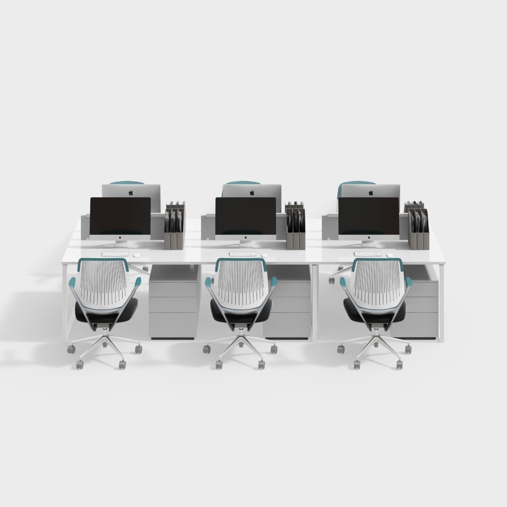 Escritorios y sillas en áreas de oficina modernas