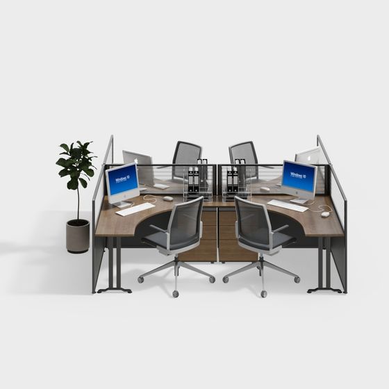 Open Plan Office 3D model for Creative Spaces