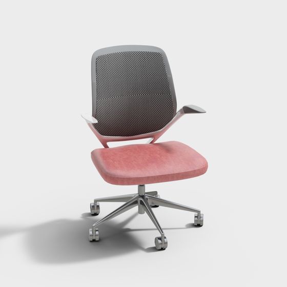 Elegant Low-Polygon Office Chair 3D model