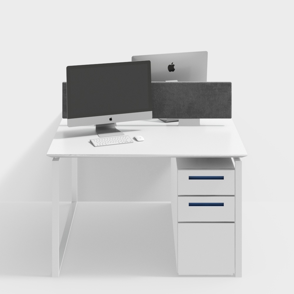 Modern office area blue series desk
