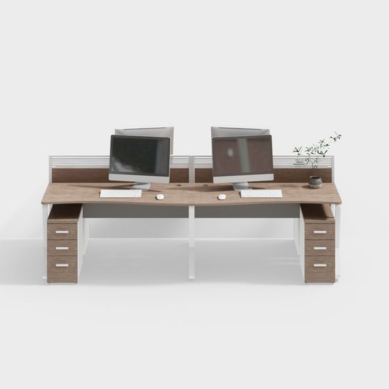 現代オフィス環境デスク