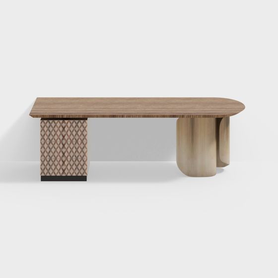 Sleek Polygonal Desk 3D model