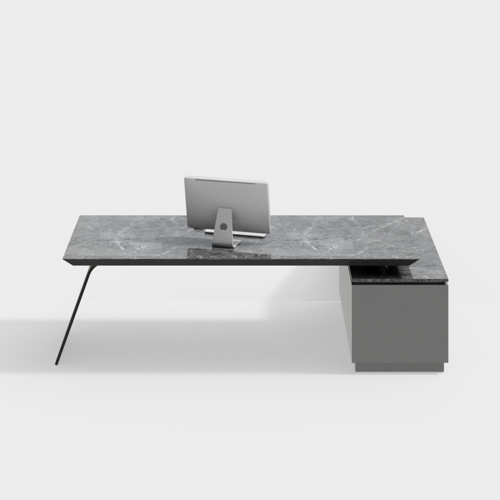 Modern style office gray desk