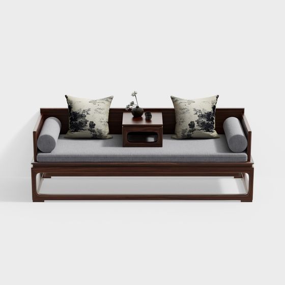 Zen Sofa 3D model with Minimalist Aesthetics