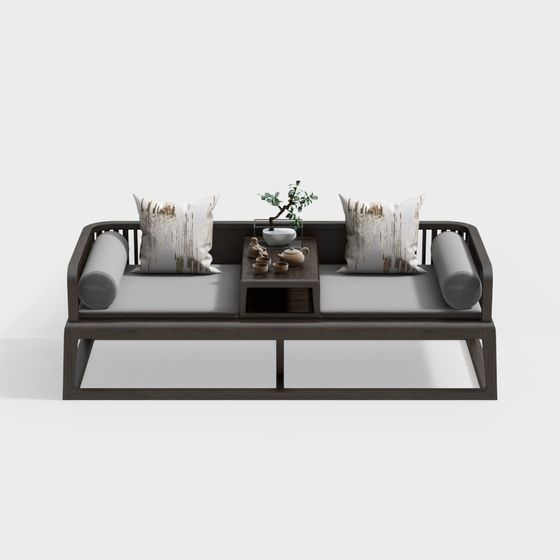 Elegant Low-Polygon Style Sofa 3D model