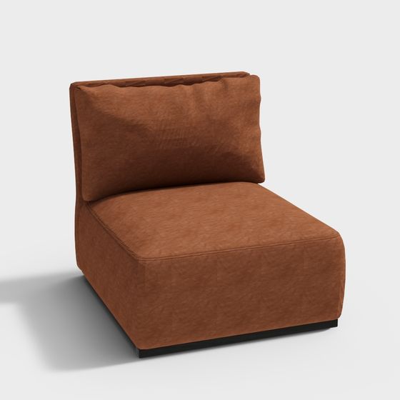 Stylish Low Poly Sofa Chair 3D model for Modern Spaces