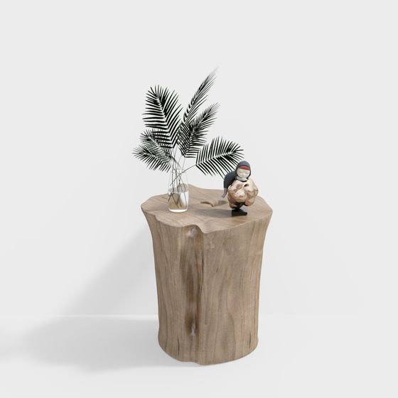 모던한 원목 사이드 테이블