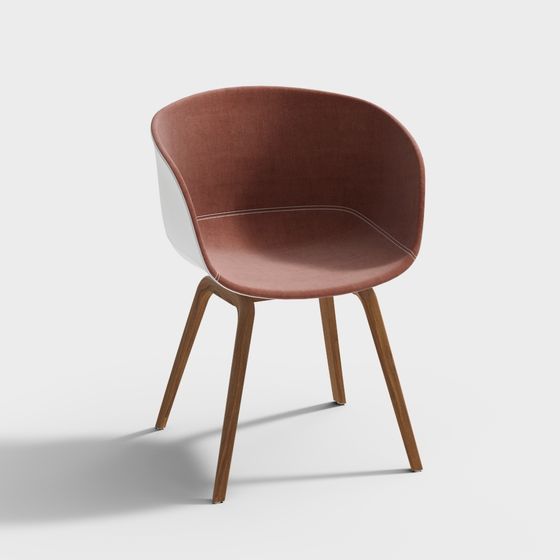 Stylish Cushy Chair 3D model for Modern Aesthetics