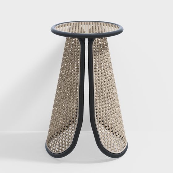 Stylish Woven Art Side Table 3D model