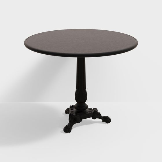 Elegant Vintage Round Table 3D model