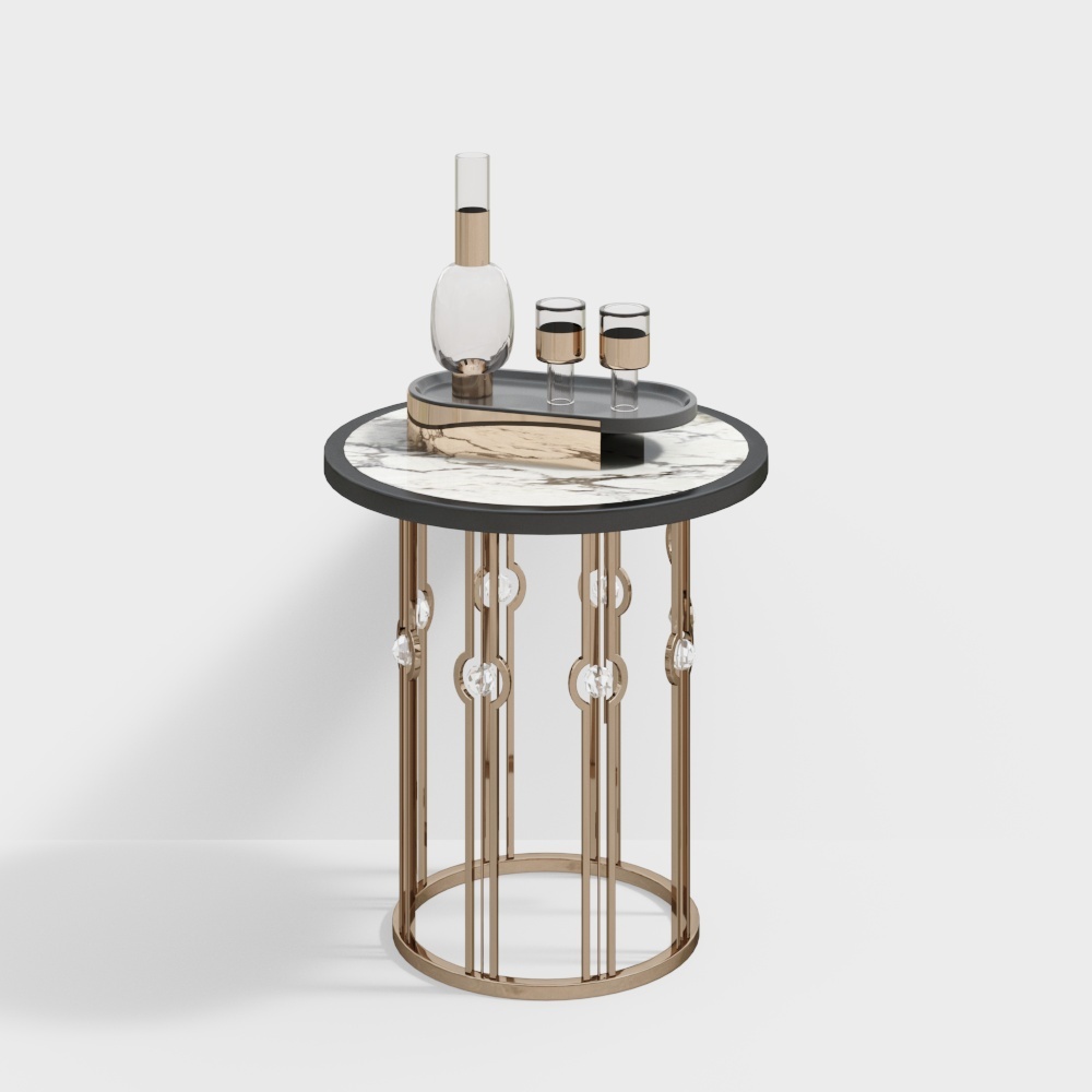 Modern gold side table