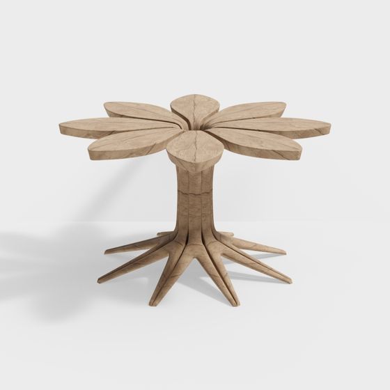 Beautiful Petal Table 3D model for Creative Spaces