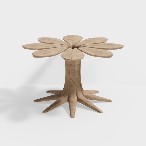 Floral-Shaped Table 3D model for Creative Spaces