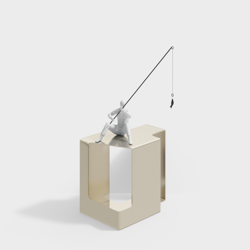 The Fisherman 3D Model - Low Poly Art Design