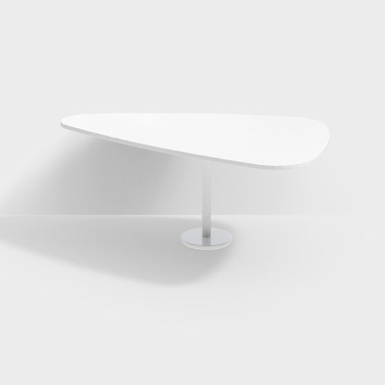 Elegant Oval Conference Table 3D model