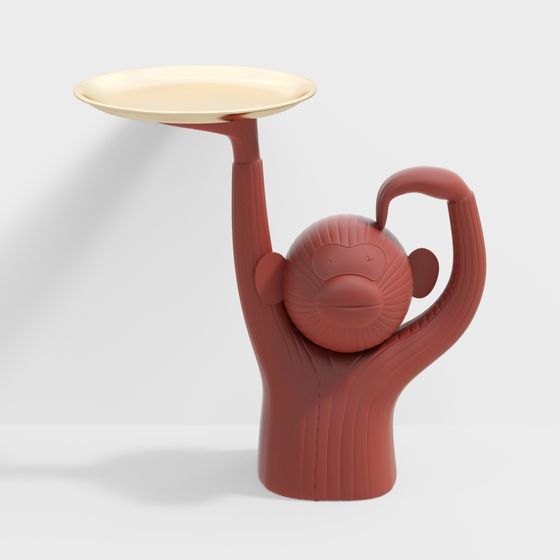 Low-Poly Monkey Butler 3D model