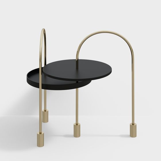 Sleek Low-Poly Side Table 3D model