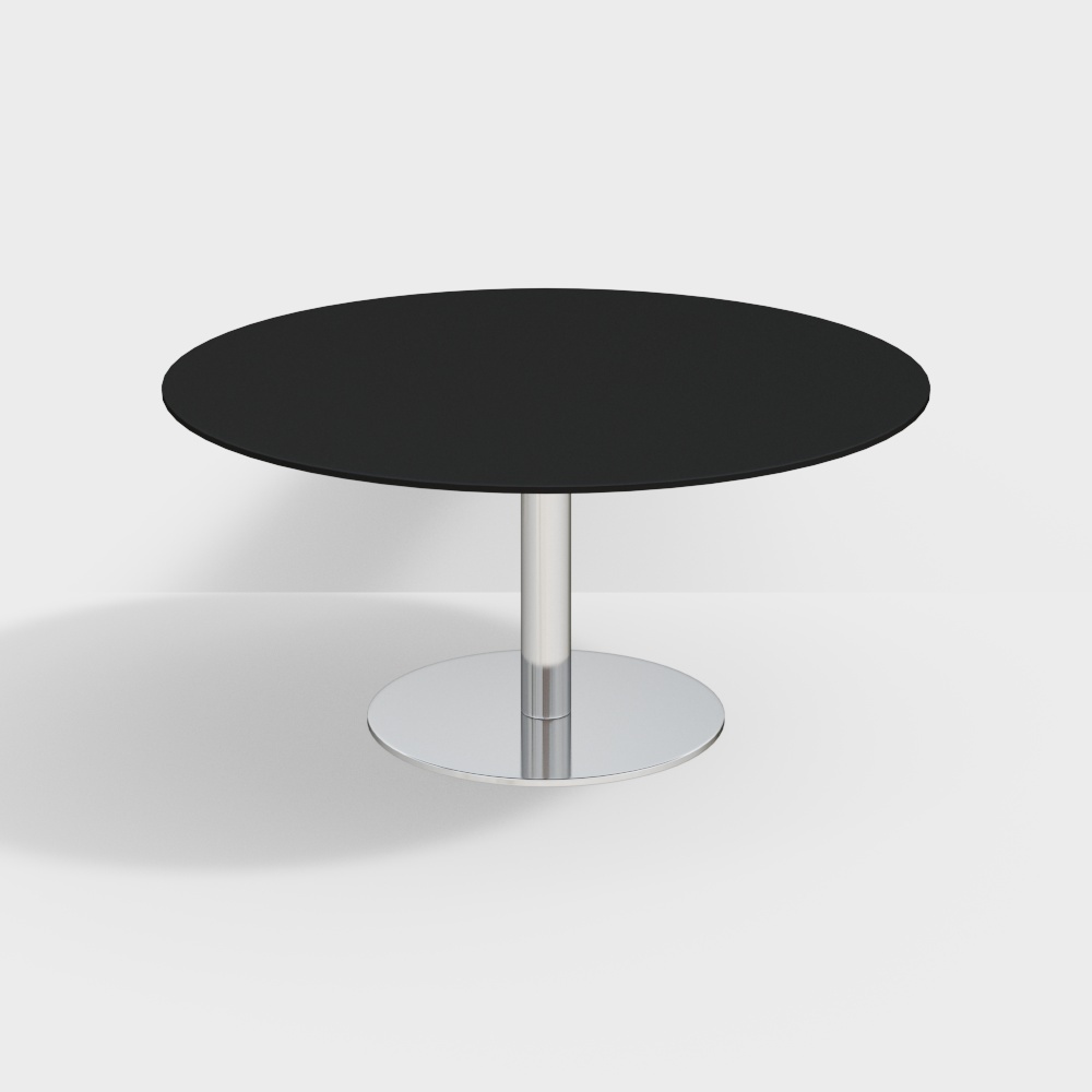 Black leather lounge table