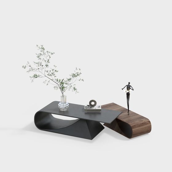 현대적인 디자인의 커피 테이블