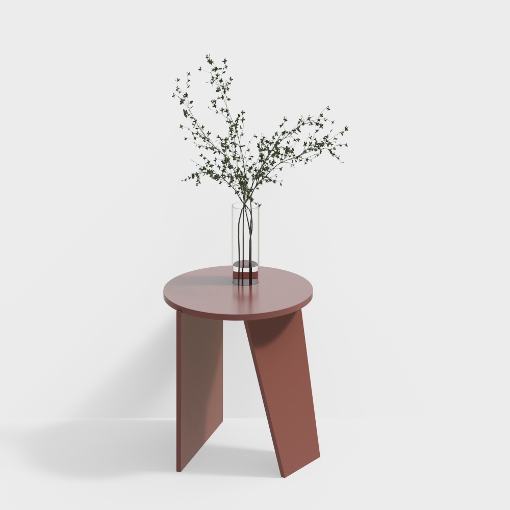 Modern light red edged table